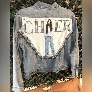 UPCYCLED one of a kind, CHER Music Denim Jacket